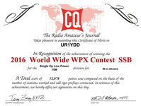 2016 WORLD WIDE WPX Contest SSB